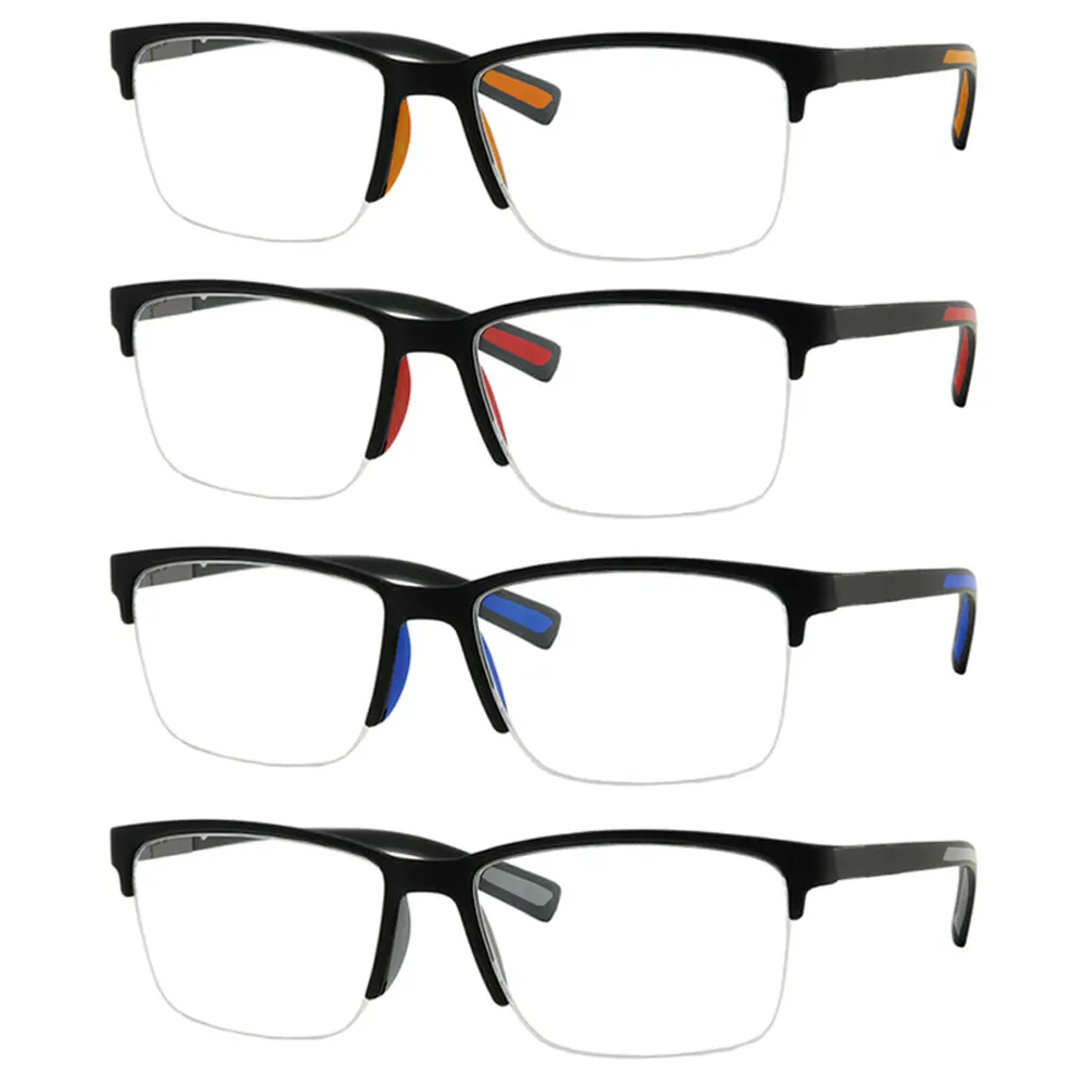 2 Pair Blue Blocking Reader Glasses Anti-Reflective Computer Reading Lens  2.00