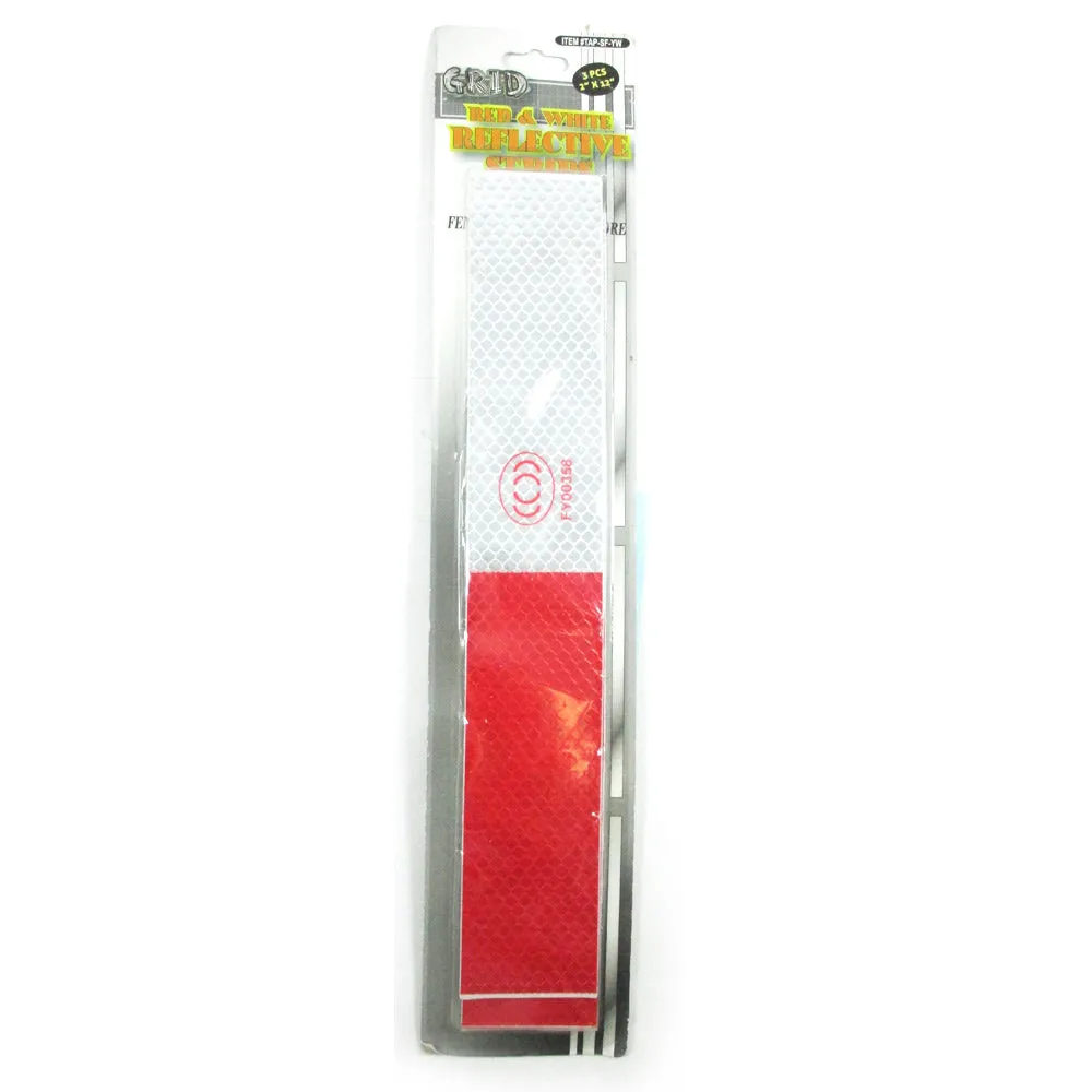 3 Truck Safety Warning Night Reflective High Visibility Strip Tape Sticker Decal