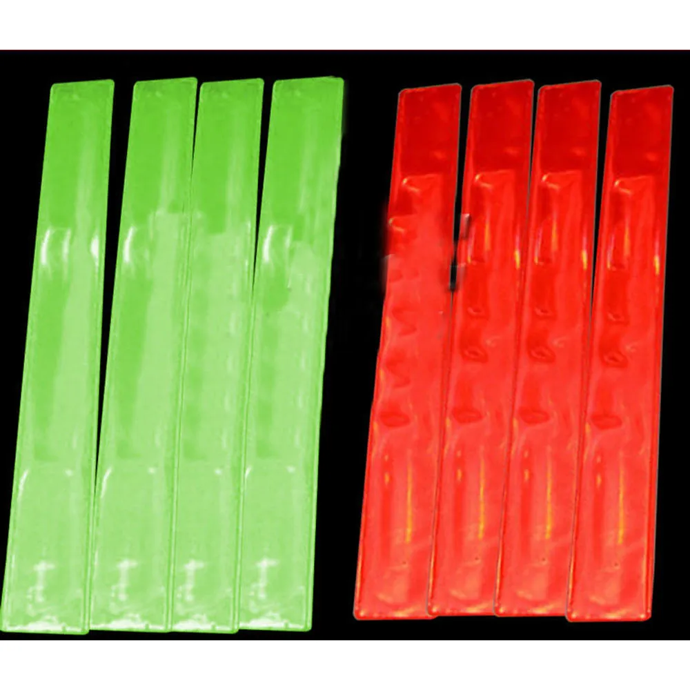 4 x Reflective Arm Band Leg Strap Bike Running Sport Safety Glow High Visibility