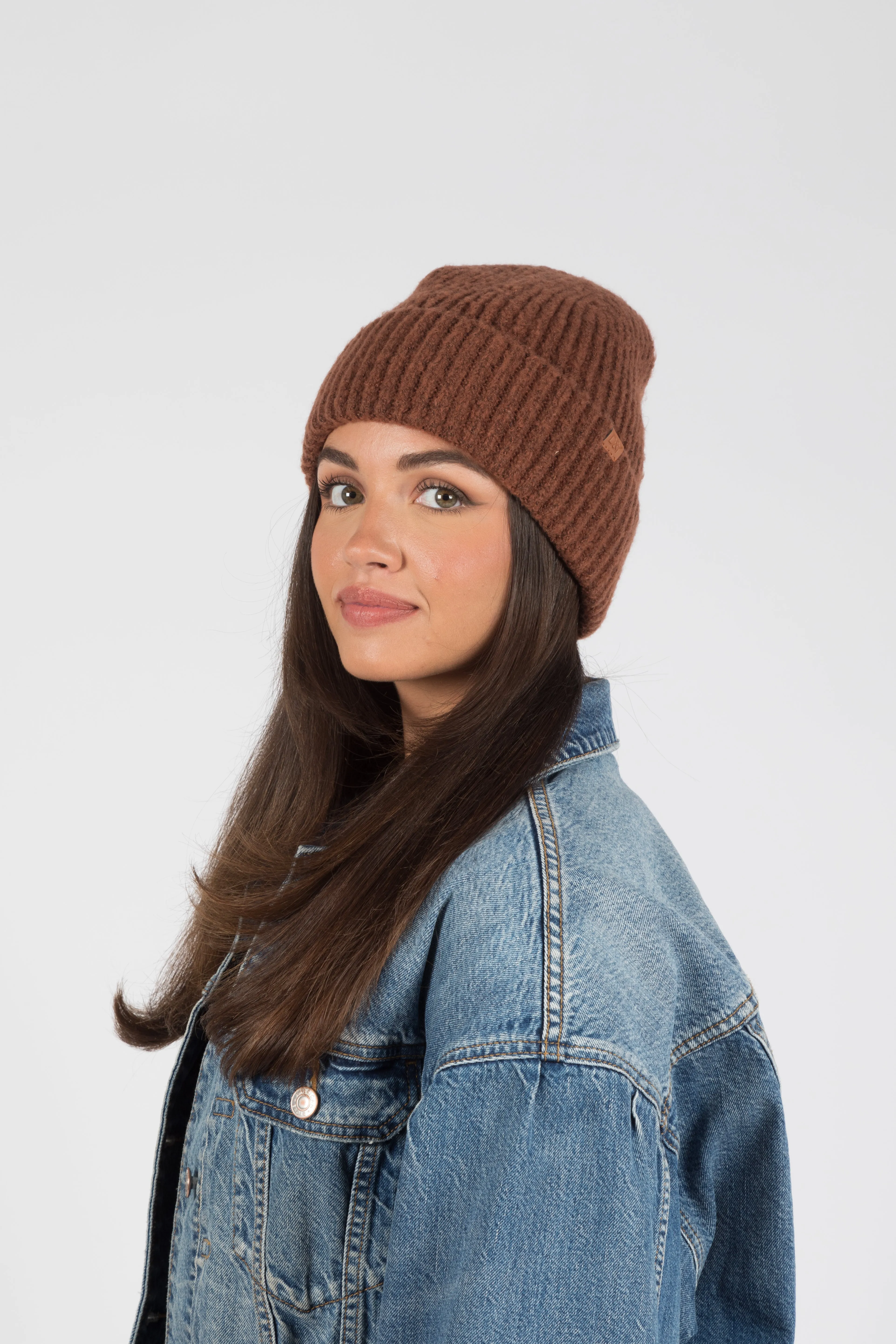 ABB251 - Marled yarn ribbed knit beanie
