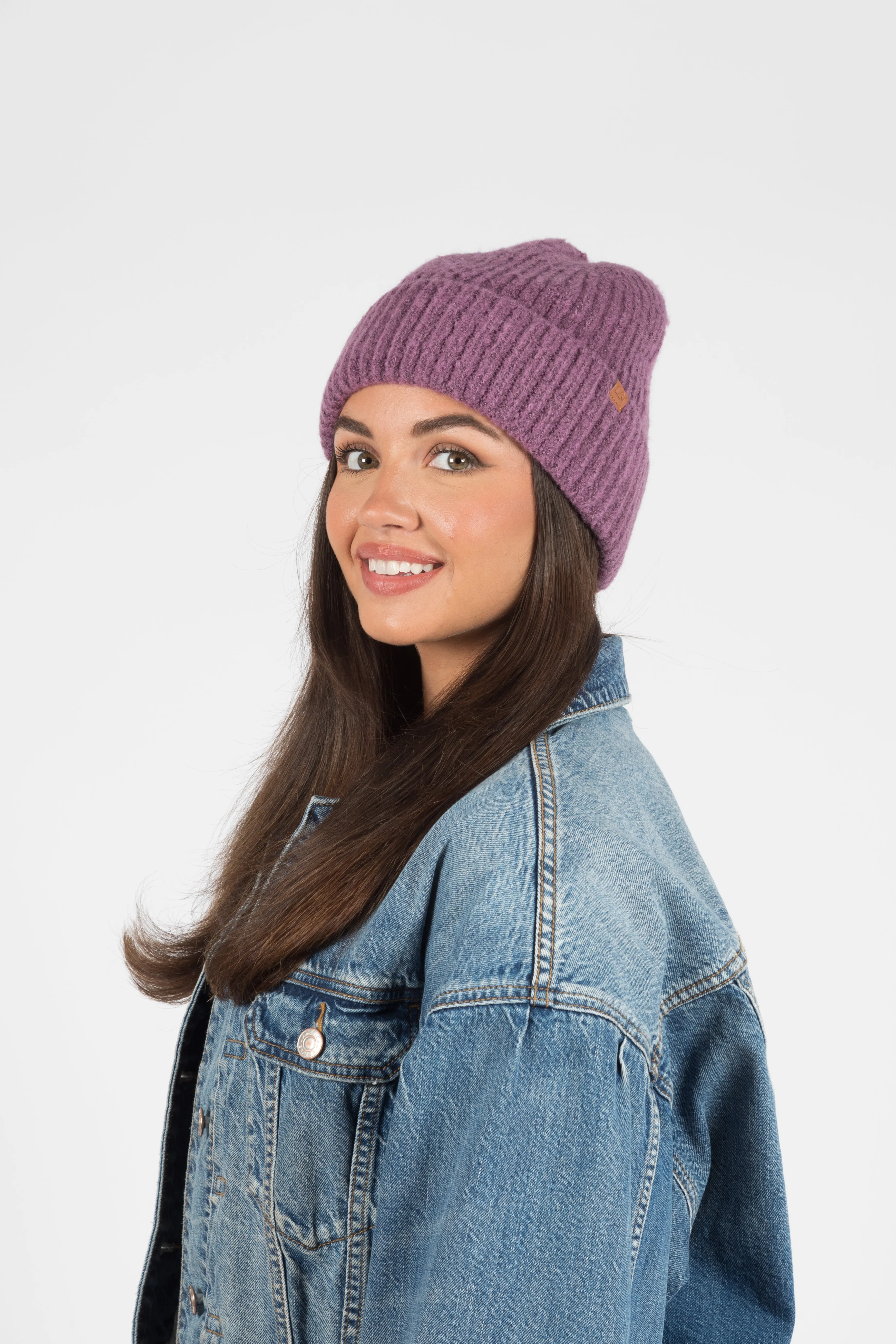 ABB251 - Marled yarn ribbed knit beanie