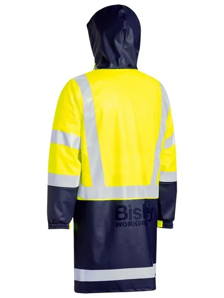 Bisley BJ6935HT Taped Two Tone Hi Vis Stretch PU Rain Coat