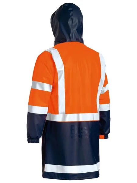 Bisley BJ6935HT Taped Two Tone Hi Vis Stretch PU Rain Coat