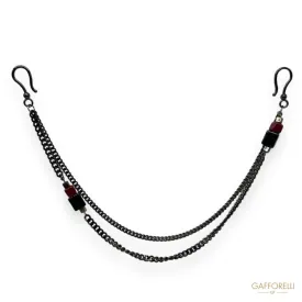 Black and Red Men's Trouser Chain- Art. U237- Gafforelli Srl