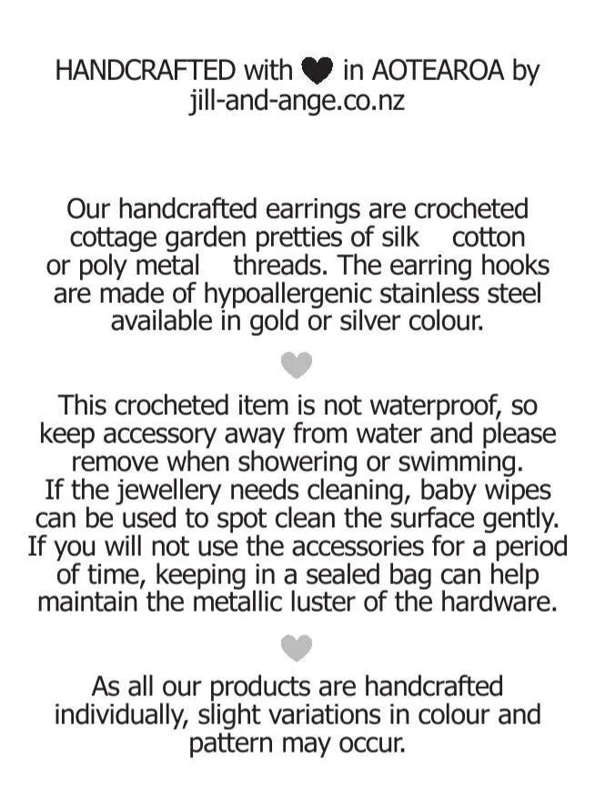 'Brandy Alexander' saucers Crochet Earrings