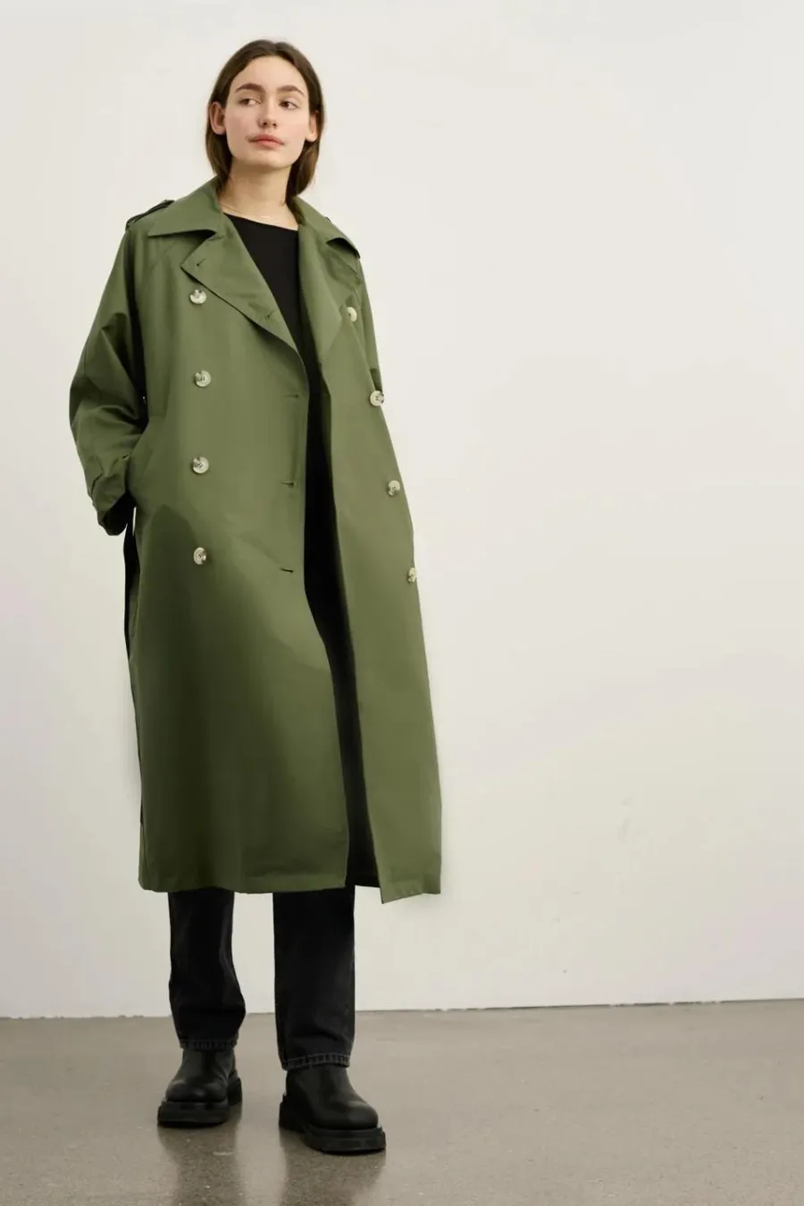 Cassandra Trench Coat Green