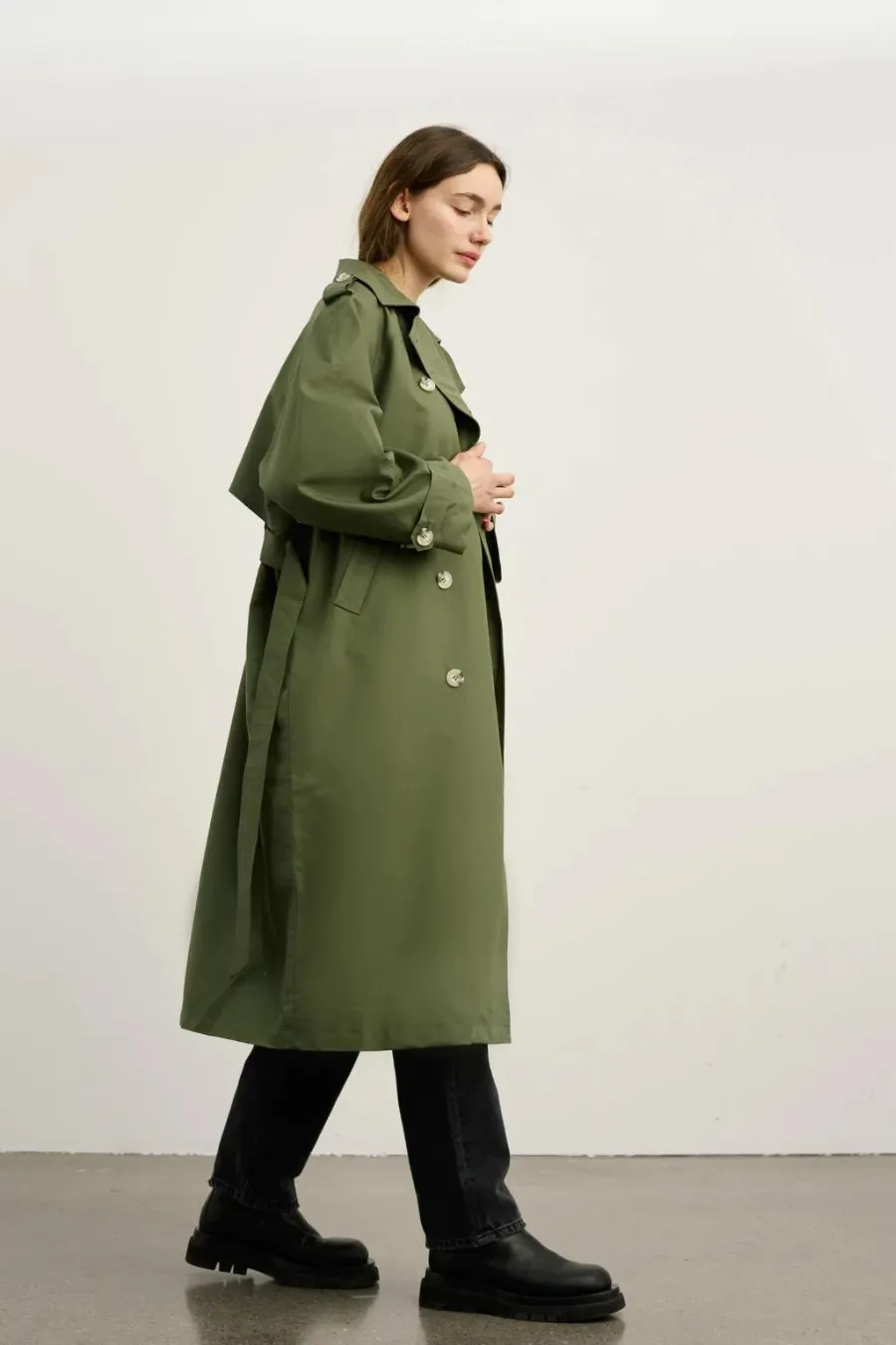 Cassandra Trench Coat Green