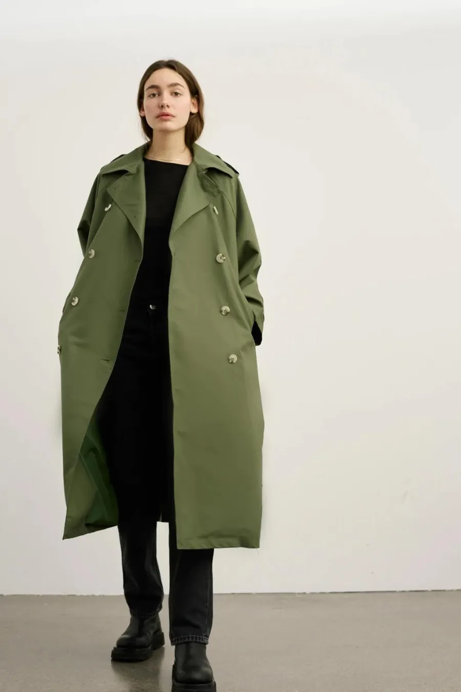 Cassandra Trench Coat Green