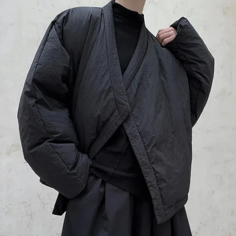 Casual Minimal Goth Overcoat