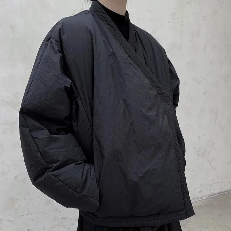 Casual Minimal Goth Overcoat