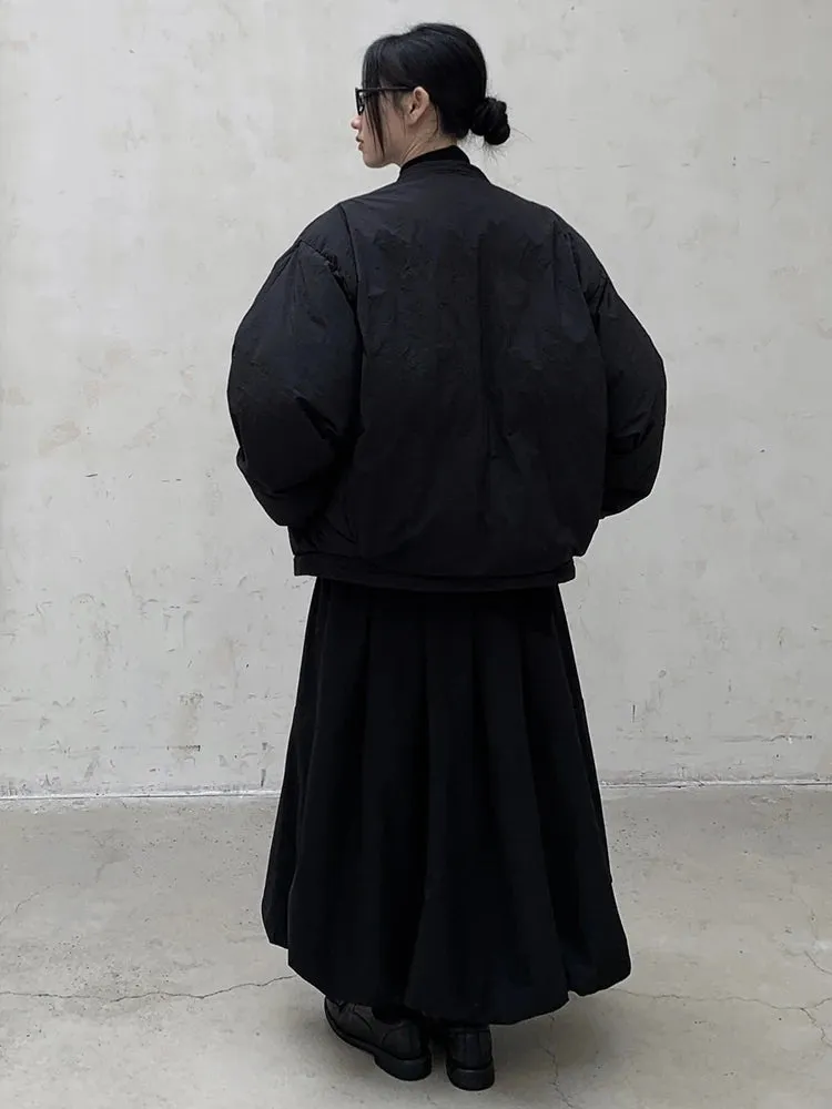 Casual Minimal Goth Overcoat