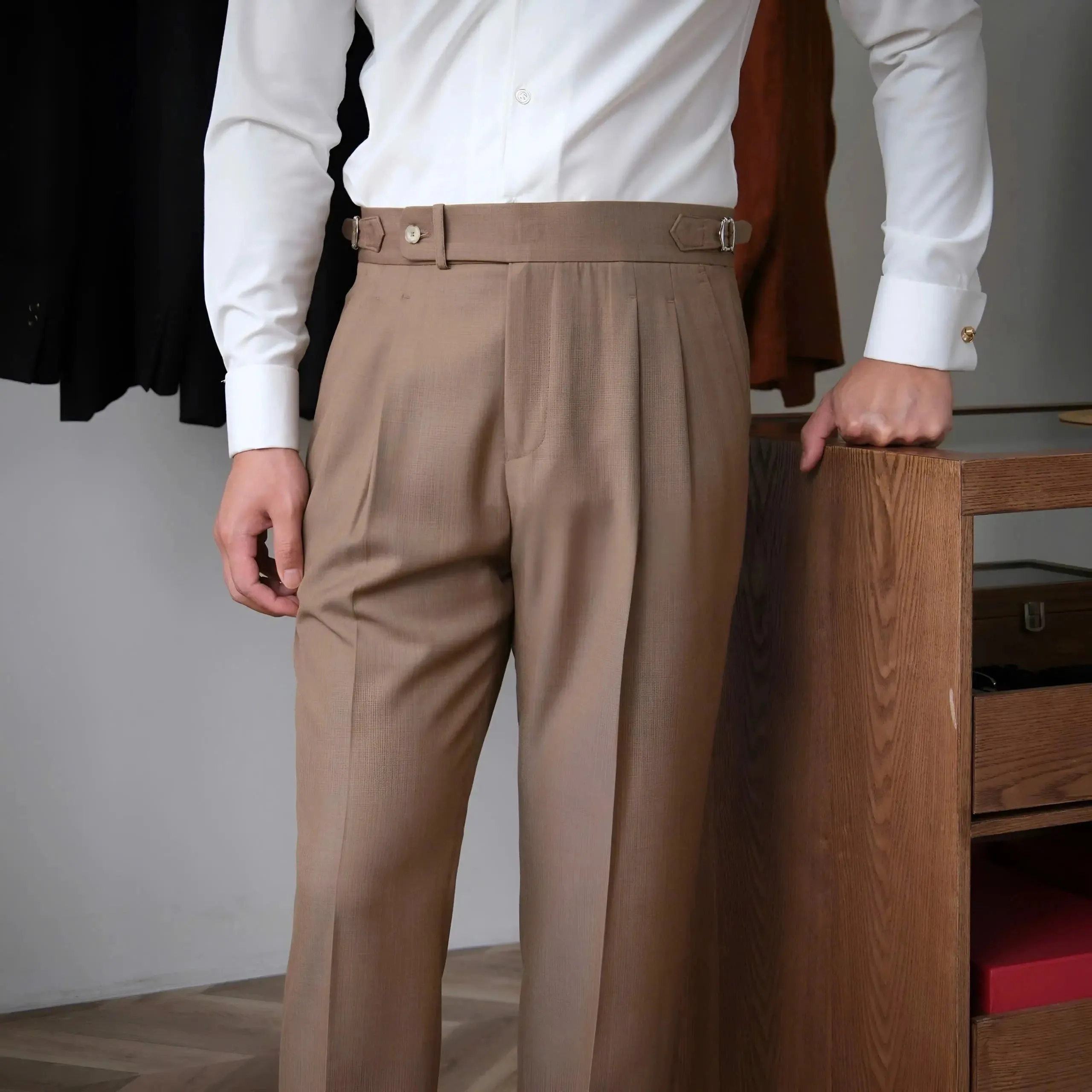Classic Genova Sidetab Trousers - Cross & Crown
