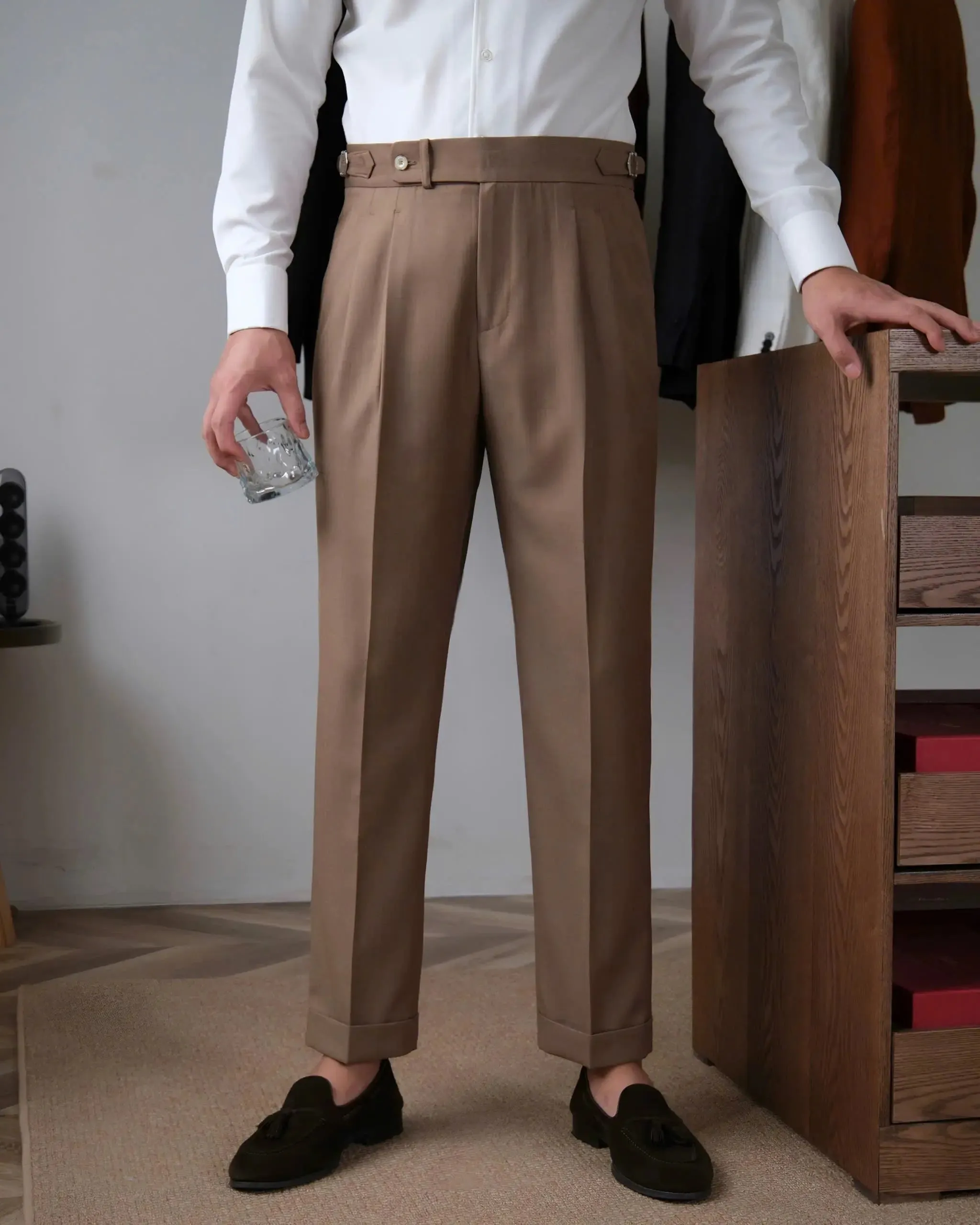 Classic Genova Sidetab Trousers - Cross & Crown