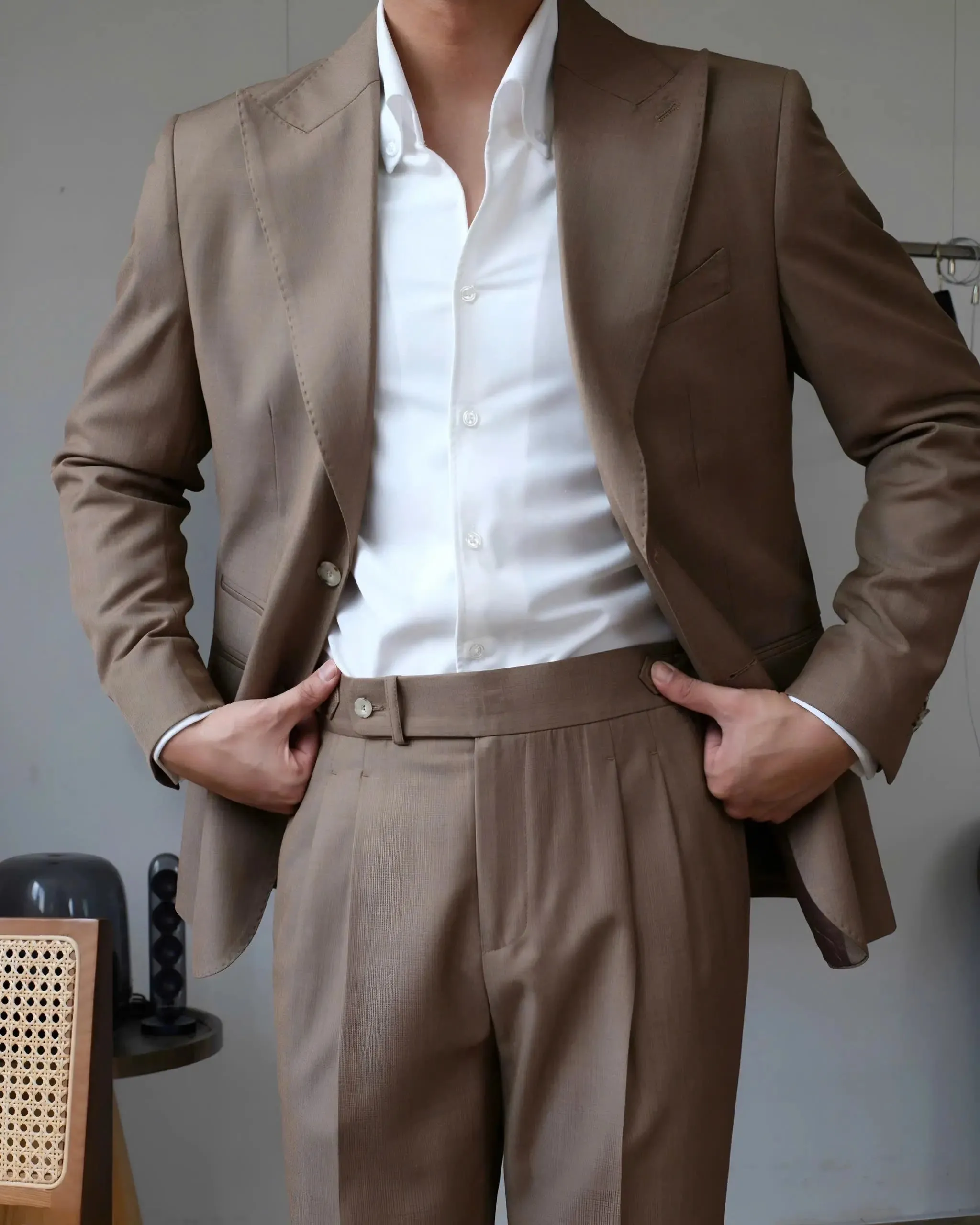 Classic Genova Sidetab Trousers - Cross & Crown