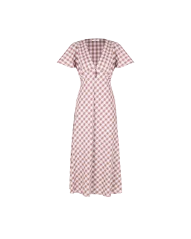 CLOVER MIDI DRESS LILAC GINGHAM
