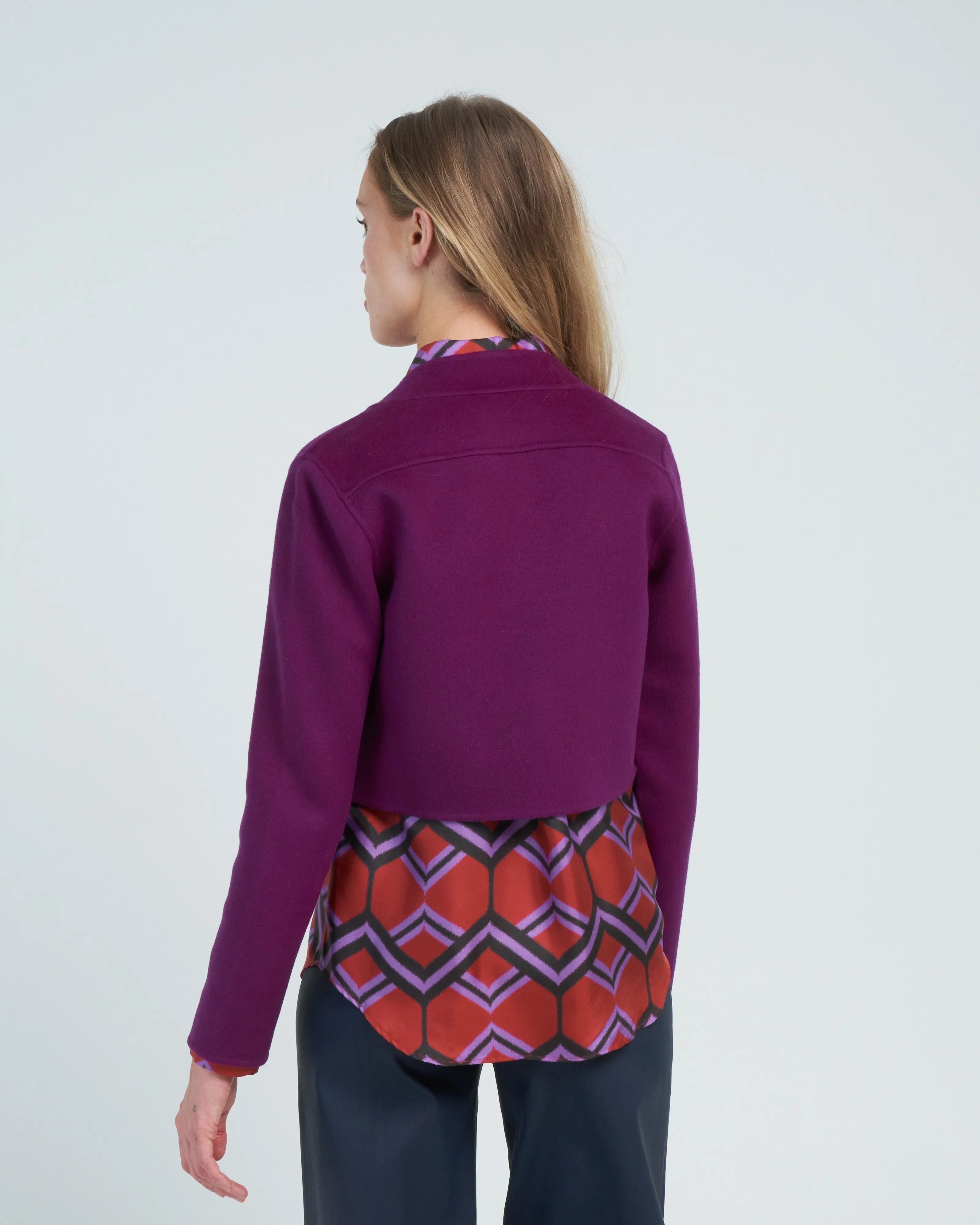 cropped jacket - cyclamen
