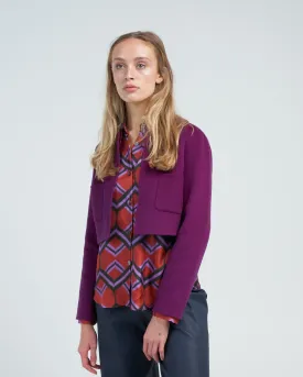 cropped jacket - cyclamen