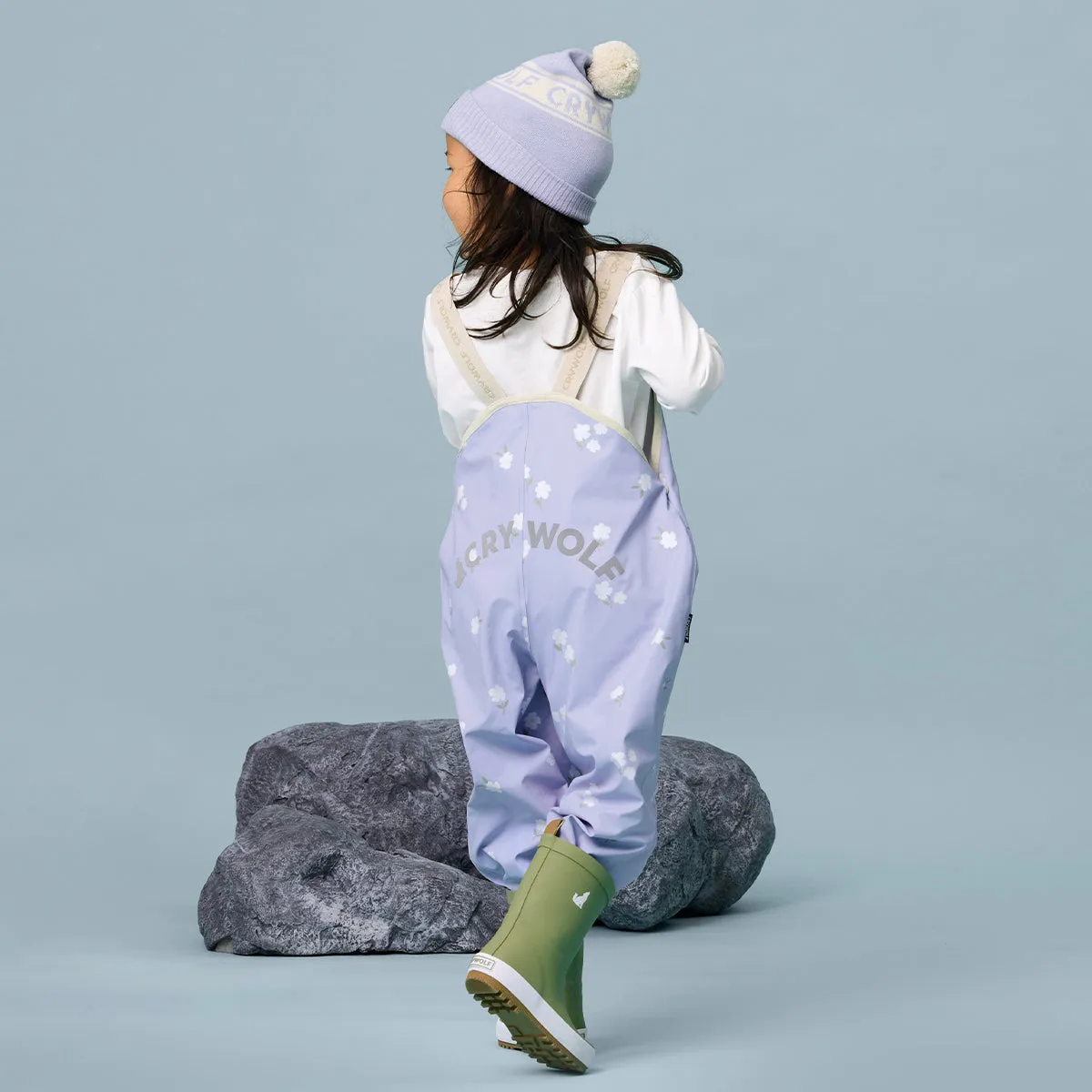 Crywolf Rain Overalls - Floral - Periwinkle