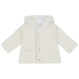 Deolinda - Cream coat, teddy bear fabric