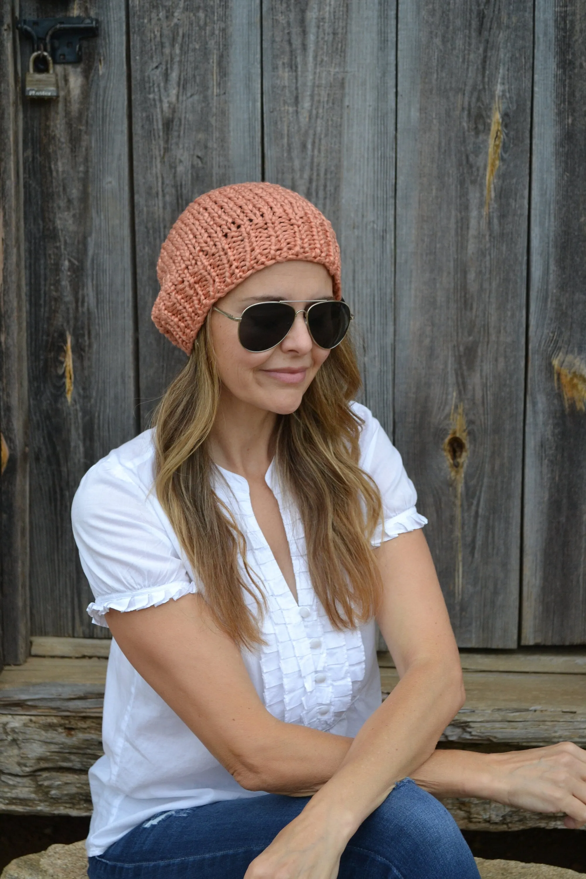 DIY Knitting Pattern Slouchy Beanie hat, Easy Fall Slouchy Cap, Natural fiber slouchy hat, Milano Slouchy Beanie Hat Toque Cap Winter Hat