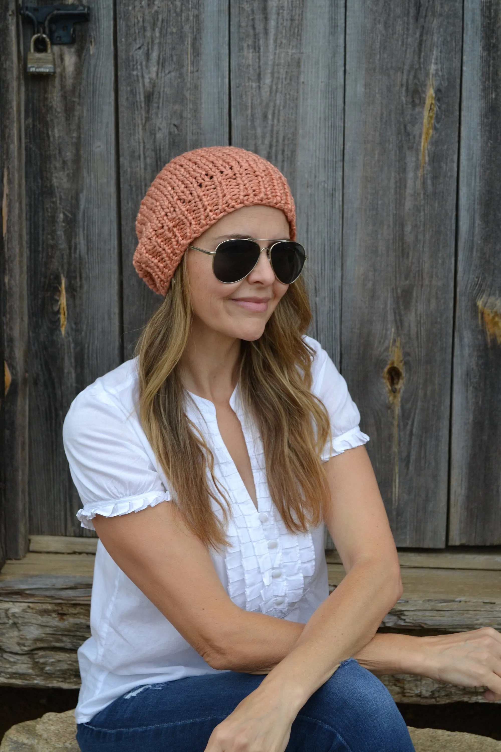 DIY Knitting Pattern Slouchy Beanie hat, Easy Fall Slouchy Cap, Natural fiber slouchy hat, Milano Slouchy Beanie Hat Toque Cap Winter Hat