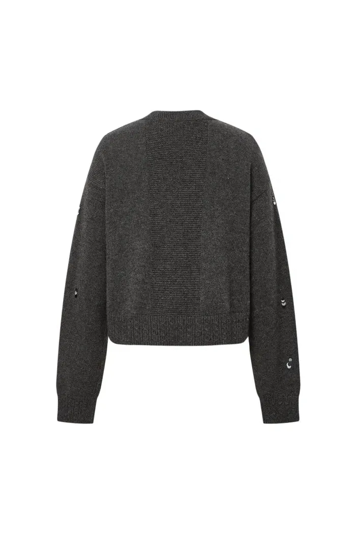 Emily Reflective Sequined Knit Cardigan