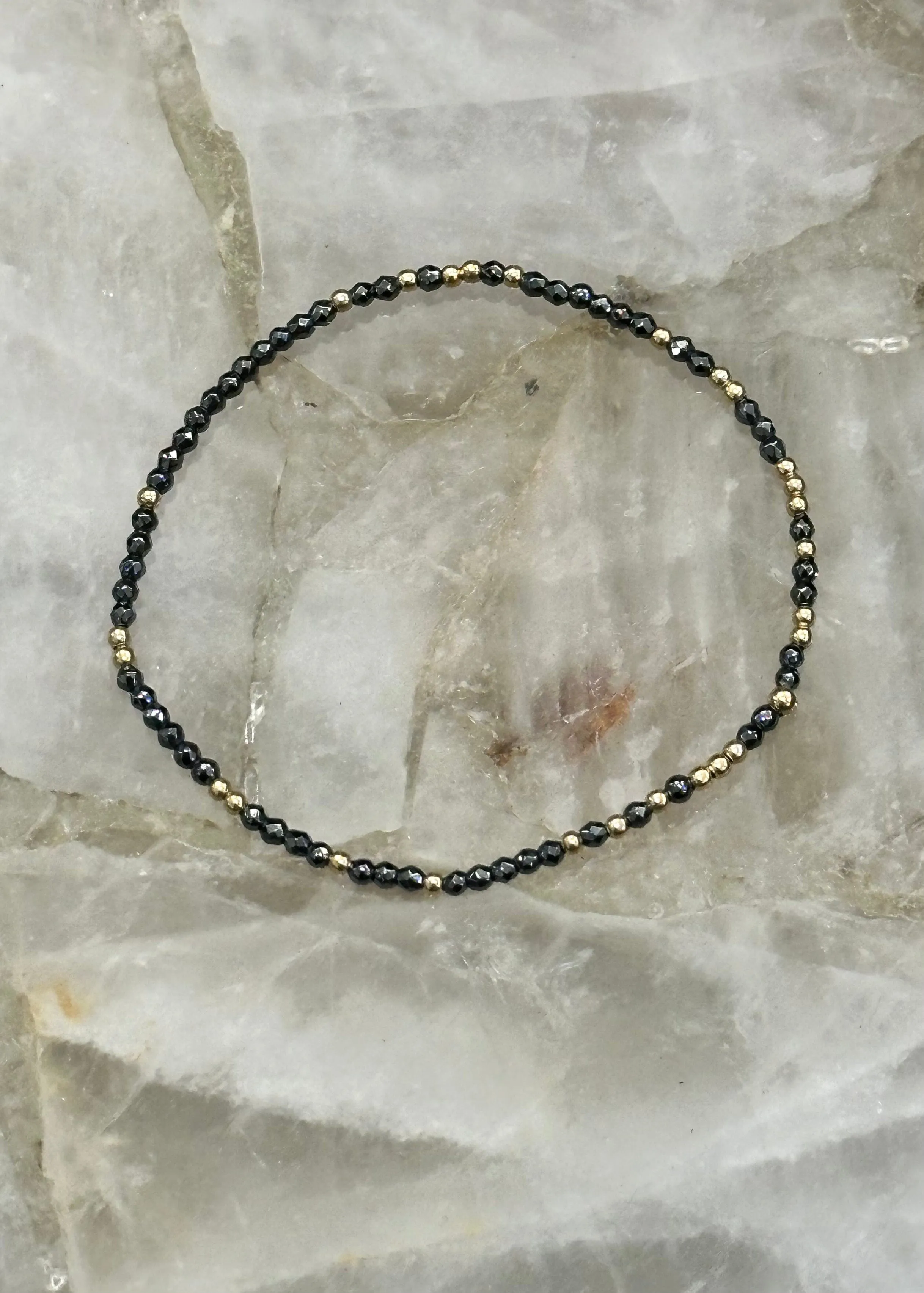 Faceted Hematite Bracelet Collection