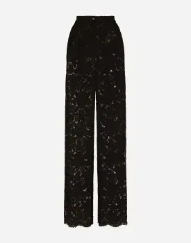 Floral Lace Tailored Pants