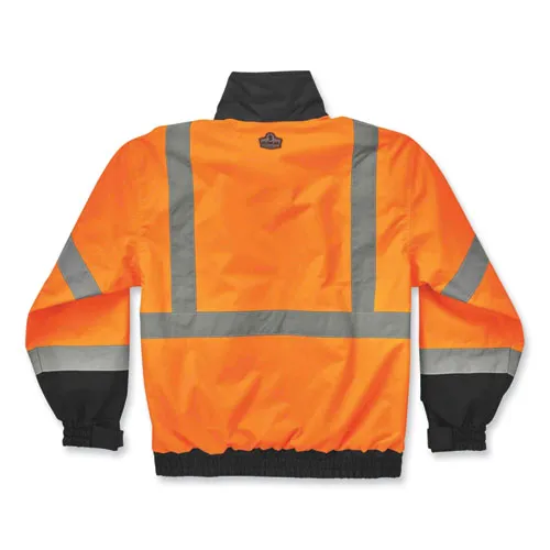 Glowear 8379 Class 3 Hi-vis Fleece Lined Bomber Jacket, Orange, 4x-large, Ships In 1-3 Business Days