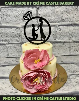 Handcrafted Proposal Cake