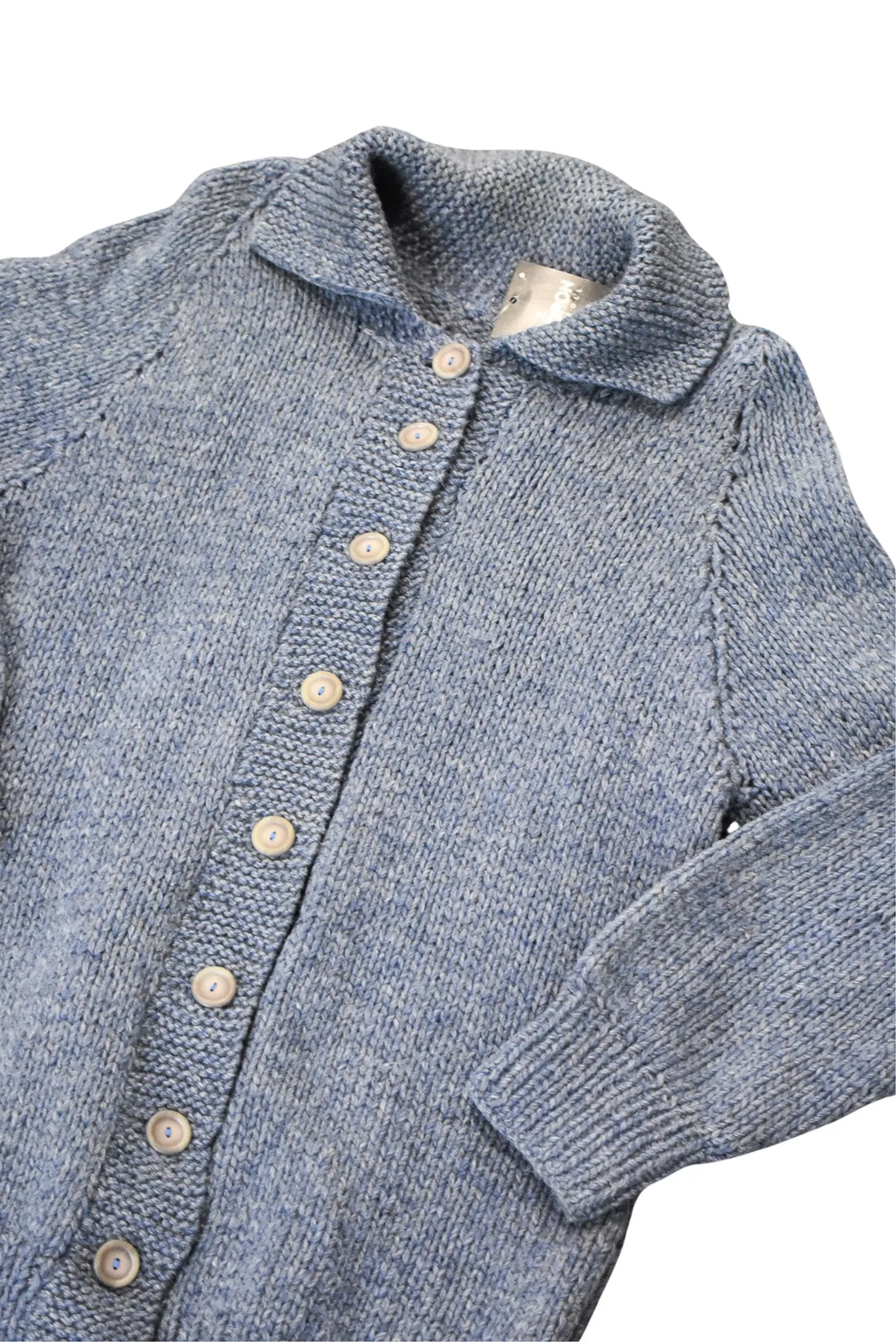 Handknit wool cardigan, S/M