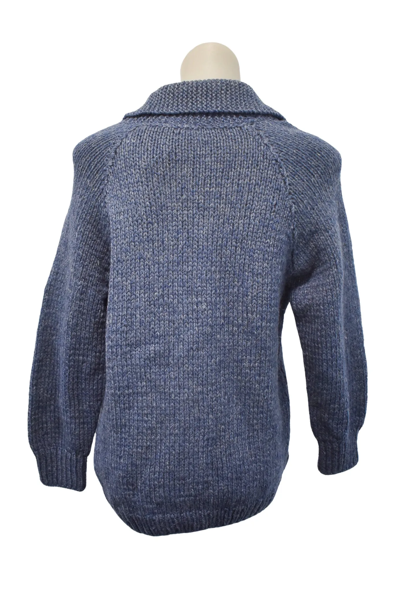 Handknit wool cardigan, S/M