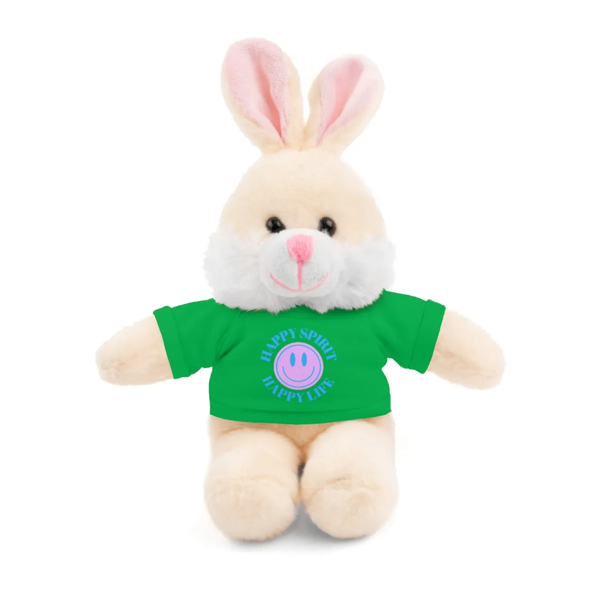 Happy Spirit Happy Life Stuffie, Stuffy, Stuffed Animals with Tee, Happy Mind Gift, Inspo , Love Toy Panda, Bear, Bunny, Jaguar, She