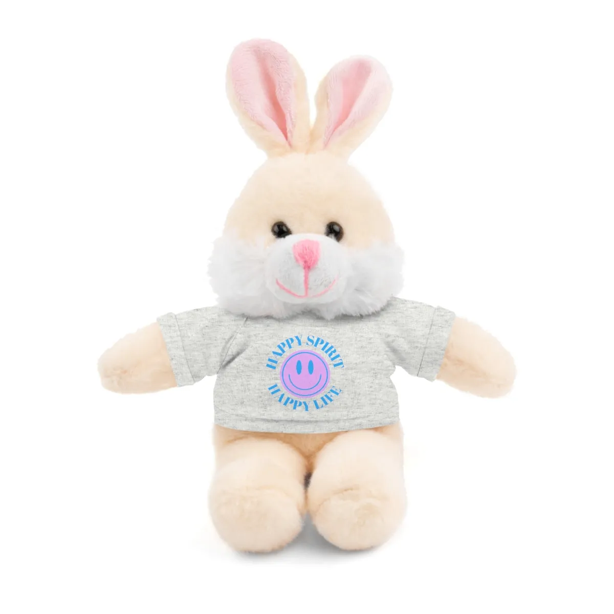 Happy Spirit Happy Life Stuffie, Stuffy, Stuffed Animals with Tee, Happy Mind Gift, Inspo , Love Toy Panda, Bear, Bunny, Jaguar, She