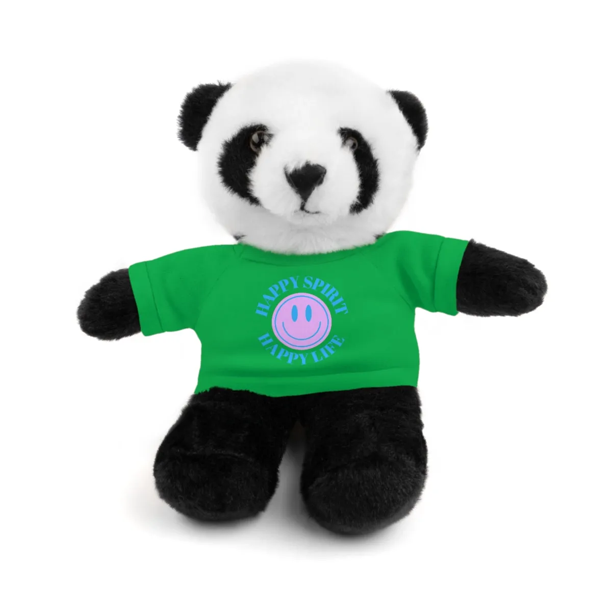 Happy Spirit Happy Life Stuffie, Stuffy, Stuffed Animals with Tee, Happy Mind Gift, Inspo , Love Toy Panda, Bear, Bunny, Jaguar, She