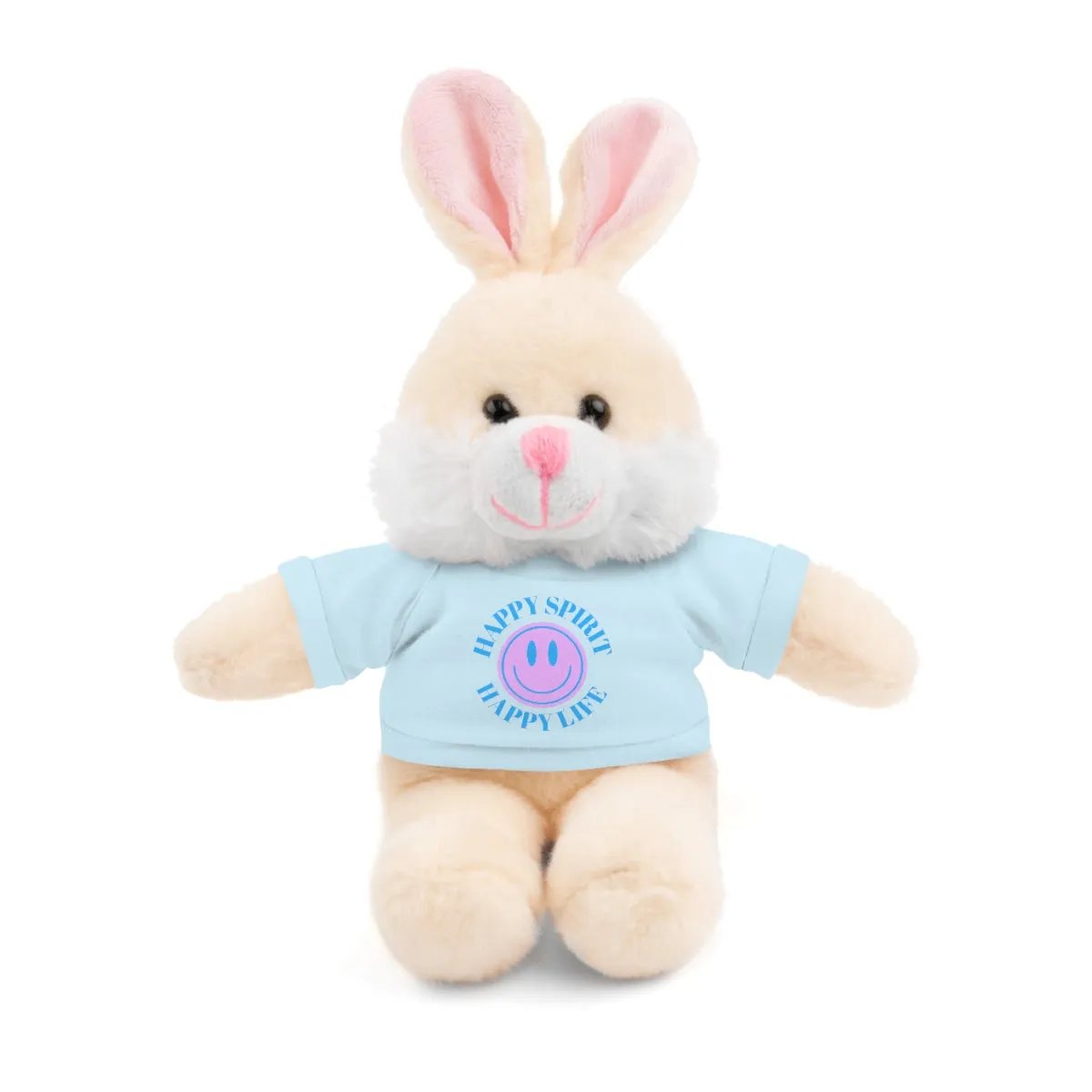Happy Spirit Happy Life Stuffie, Stuffy, Stuffed Animals with Tee, Happy Mind Gift, Inspo , Love Toy Panda, Bear, Bunny, Jaguar, She