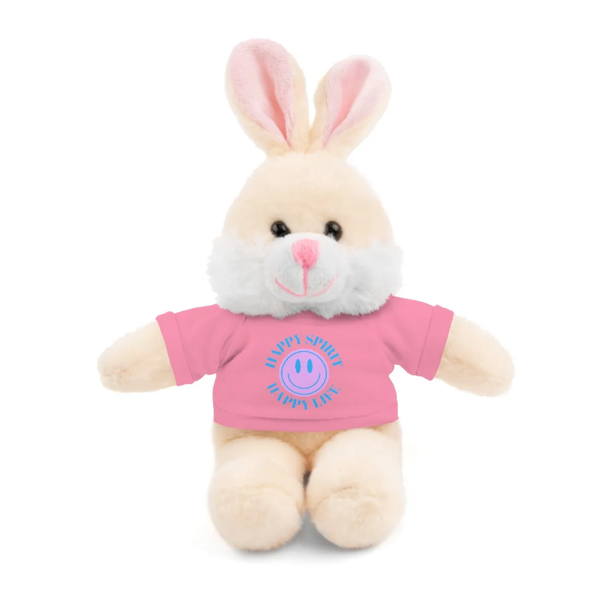 Happy Spirit Happy Life Stuffie, Stuffy, Stuffed Animals with Tee, Happy Mind Gift, Inspo , Love Toy Panda, Bear, Bunny, Jaguar, She