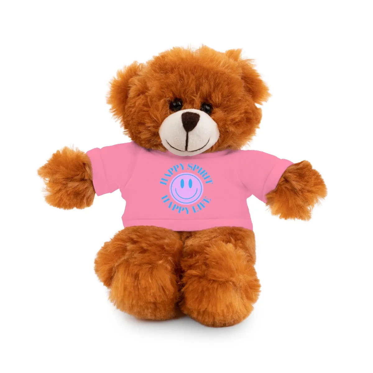 Happy Spirit Happy Life Stuffie, Stuffy, Stuffed Animals with Tee, Happy Mind Gift, Inspo , Love Toy Panda, Bear, Bunny, Jaguar, She