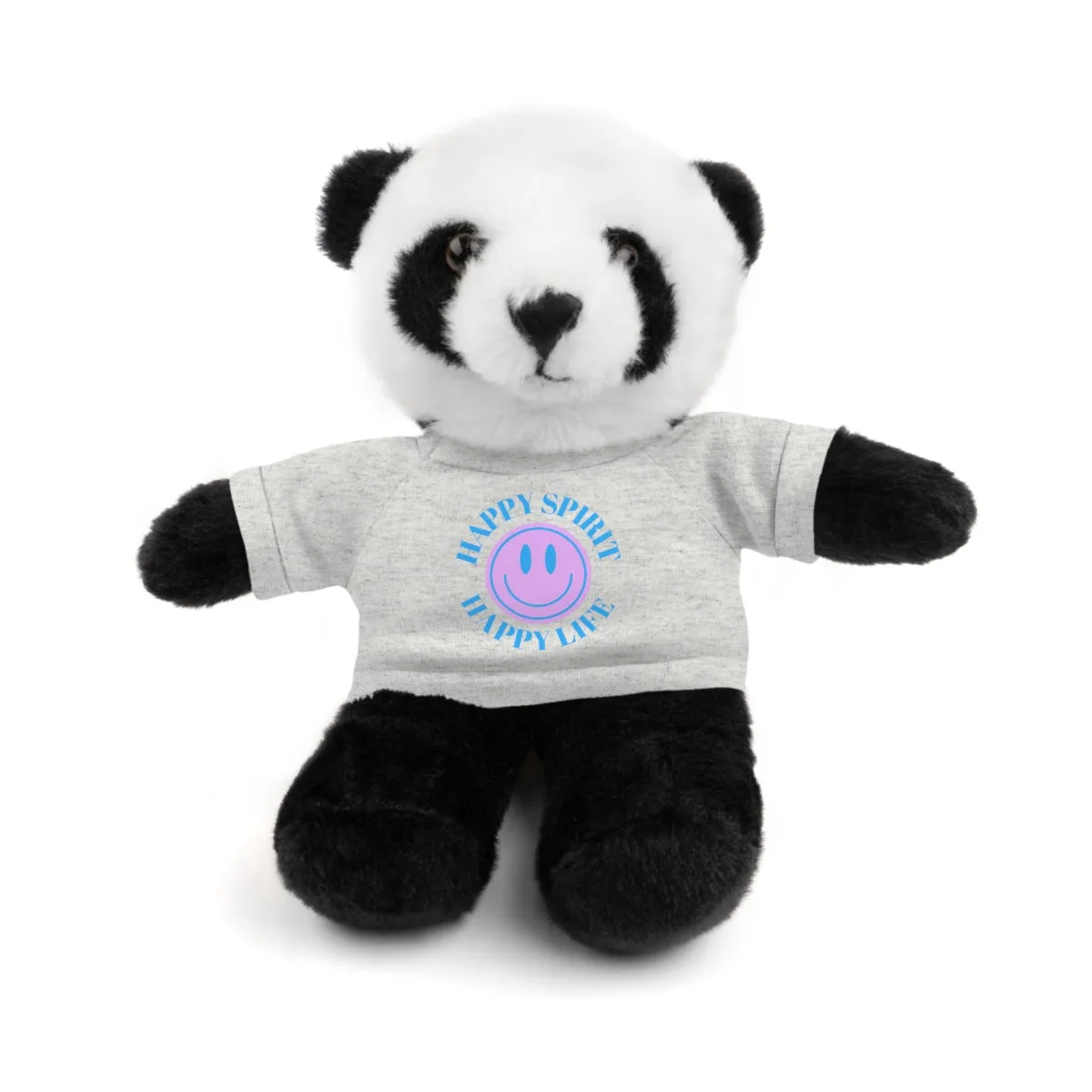 Happy Spirit Happy Life Stuffie, Stuffy, Stuffed Animals with Tee, Happy Mind Gift, Inspo , Love Toy Panda, Bear, Bunny, Jaguar, She