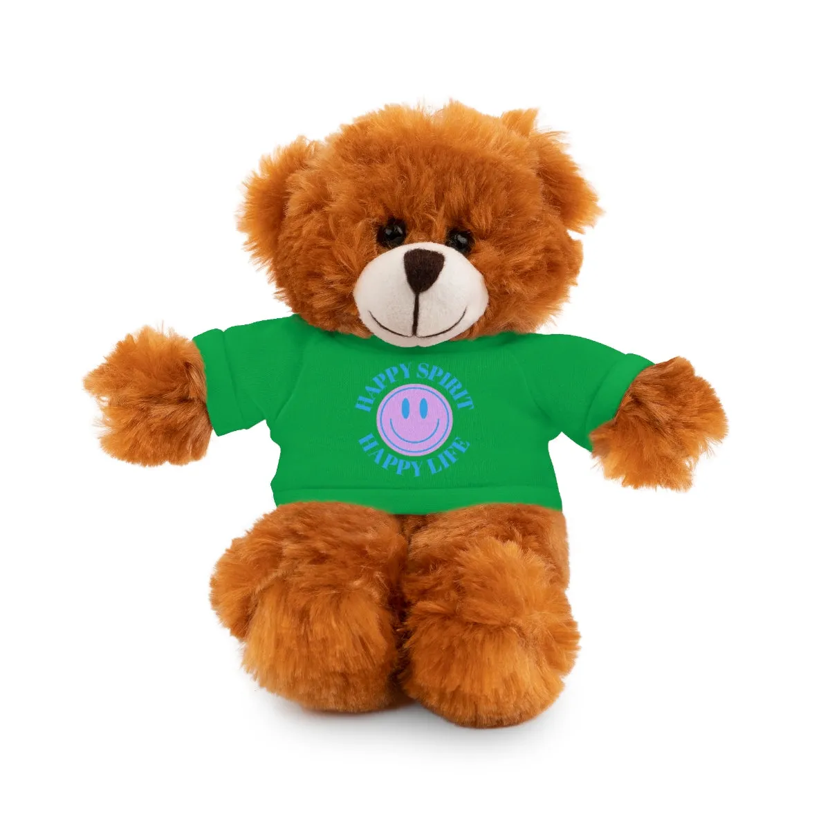 Happy Spirit Happy Life Stuffie, Stuffy, Stuffed Animals with Tee, Happy Mind Gift, Inspo , Love Toy Panda, Bear, Bunny, Jaguar, She