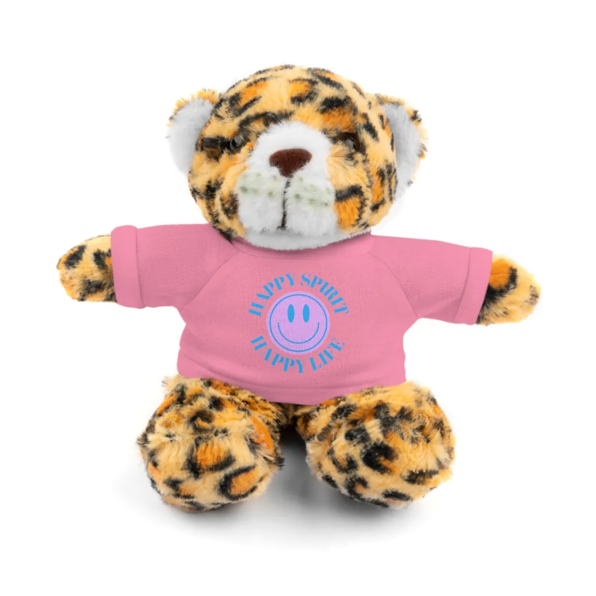 Happy Spirit Happy Life Stuffie, Stuffy, Stuffed Animals with Tee, Happy Mind Gift, Inspo , Love Toy Panda, Bear, Bunny, Jaguar, She