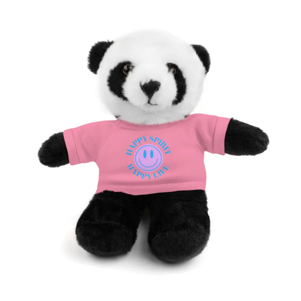 Happy Spirit Happy Life Stuffie, Stuffy, Stuffed Animals with Tee, Happy Mind Gift, Inspo , Love Toy Panda, Bear, Bunny, Jaguar, She