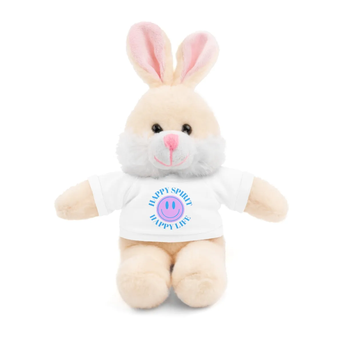 Happy Spirit Happy Life Stuffie, Stuffy, Stuffed Animals with Tee, Happy Mind Gift, Inspo , Love Toy Panda, Bear, Bunny, Jaguar, She