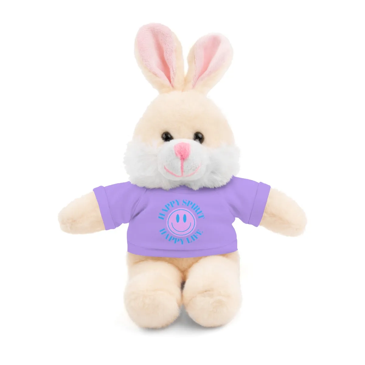 Happy Spirit Happy Life Stuffie, Stuffy, Stuffed Animals with Tee, Happy Mind Gift, Inspo , Love Toy Panda, Bear, Bunny, Jaguar, She