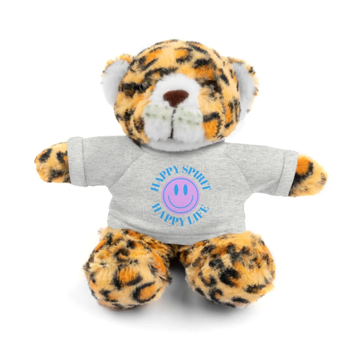Happy Spirit Happy Life Stuffie, Stuffy, Stuffed Animals with Tee, Happy Mind Gift, Inspo , Love Toy Panda, Bear, Bunny, Jaguar, She