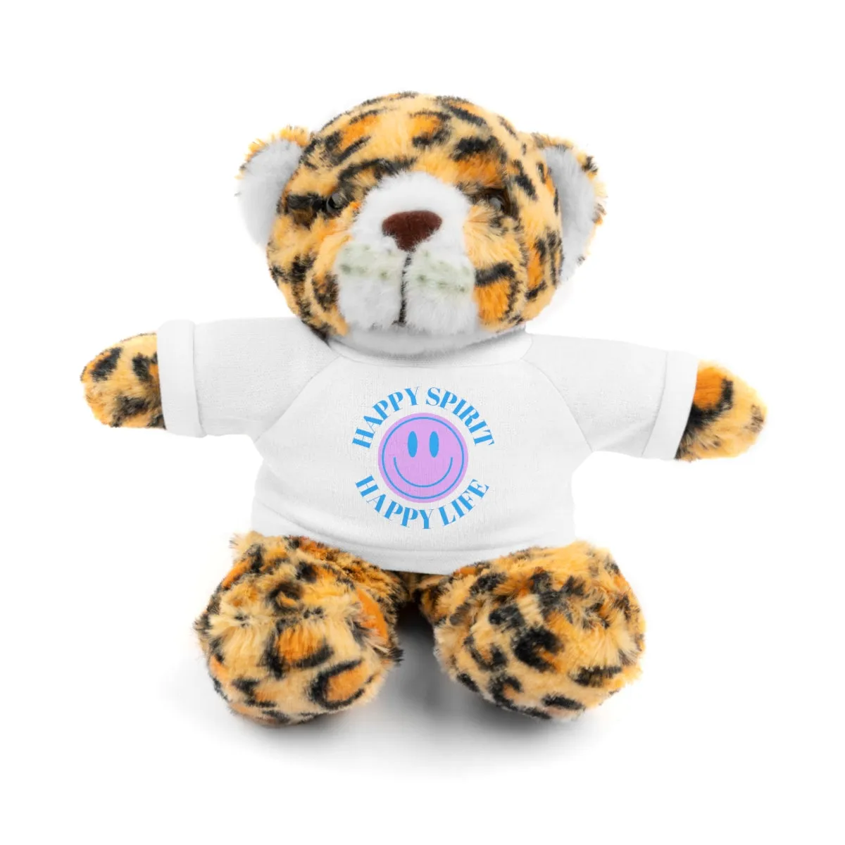 Happy Spirit Happy Life Stuffie, Stuffy, Stuffed Animals with Tee, Happy Mind Gift, Inspo , Love Toy Panda, Bear, Bunny, Jaguar, She