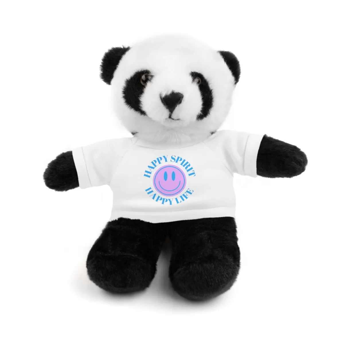 Happy Spirit Happy Life Stuffie, Stuffy, Stuffed Animals with Tee, Happy Mind Gift, Inspo , Love Toy Panda, Bear, Bunny, Jaguar, She
