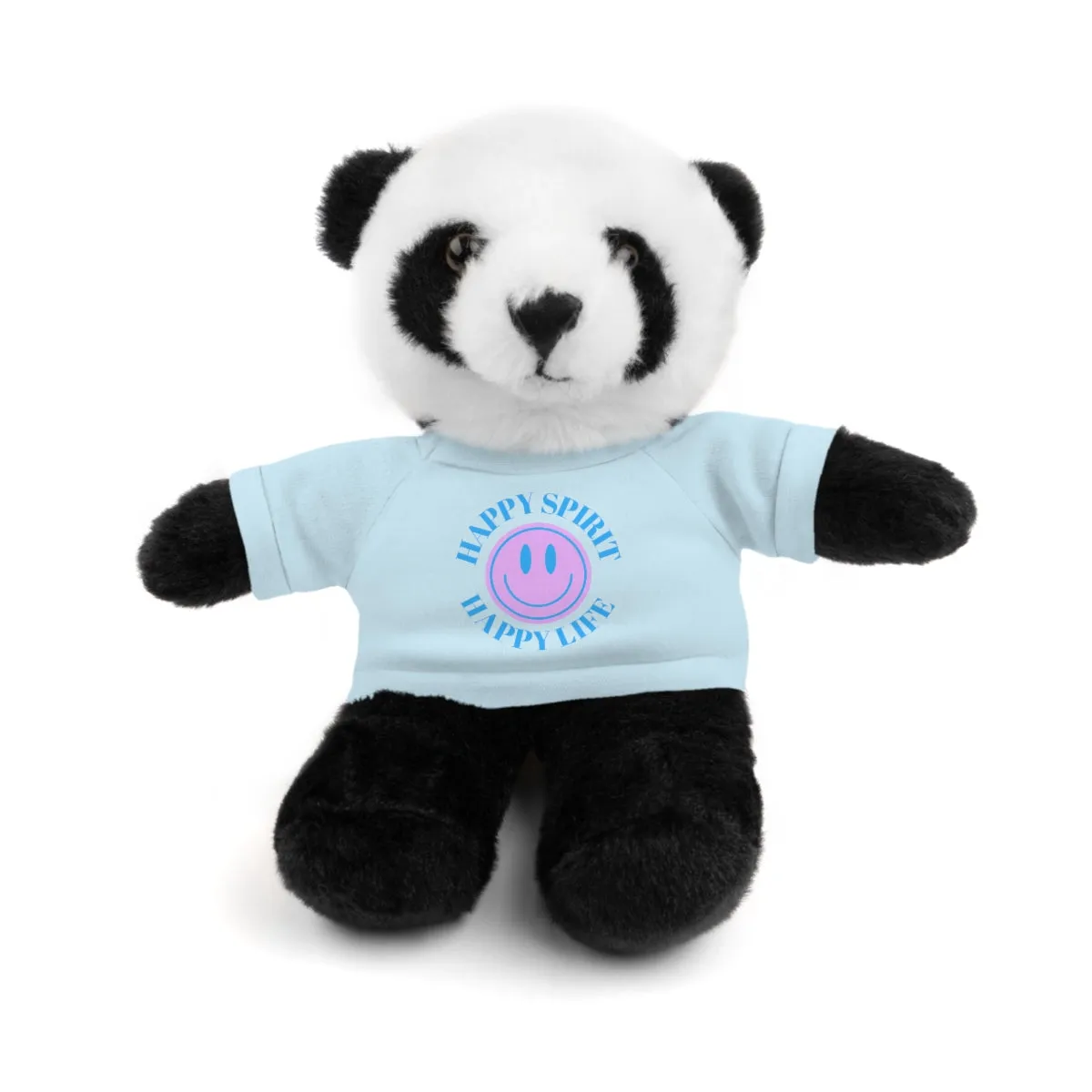 Happy Spirit Happy Life Stuffie, Stuffy, Stuffed Animals with Tee, Happy Mind Gift, Inspo , Love Toy Panda, Bear, Bunny, Jaguar, Sheep, Lion