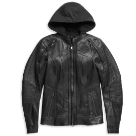 Harley-Davidson Women's Willie G. Skull Auroral II 3-in-1 Leather Riding Jacket, Black 98011-21VW