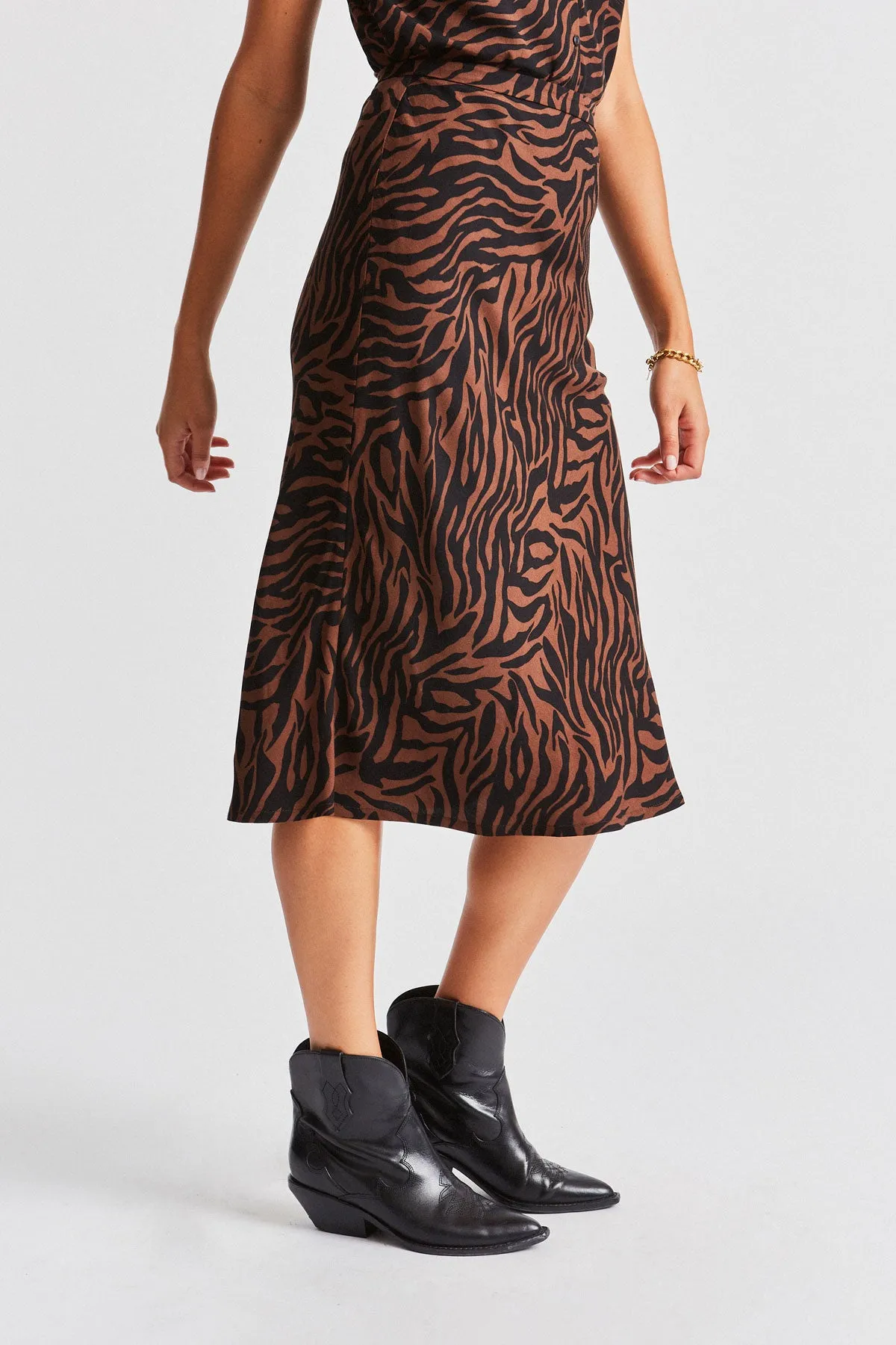 Helena Midi Skirt - Zebra
